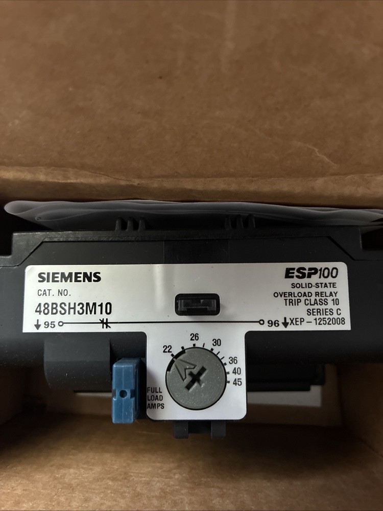 Siemens 48BSH3M10 (New) Adjustable Solid State Overload Relay