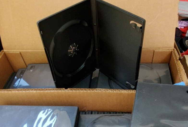 Lot 25 Premium DVD Single Cases Standard Black Replacement Boxes - 3 extra added