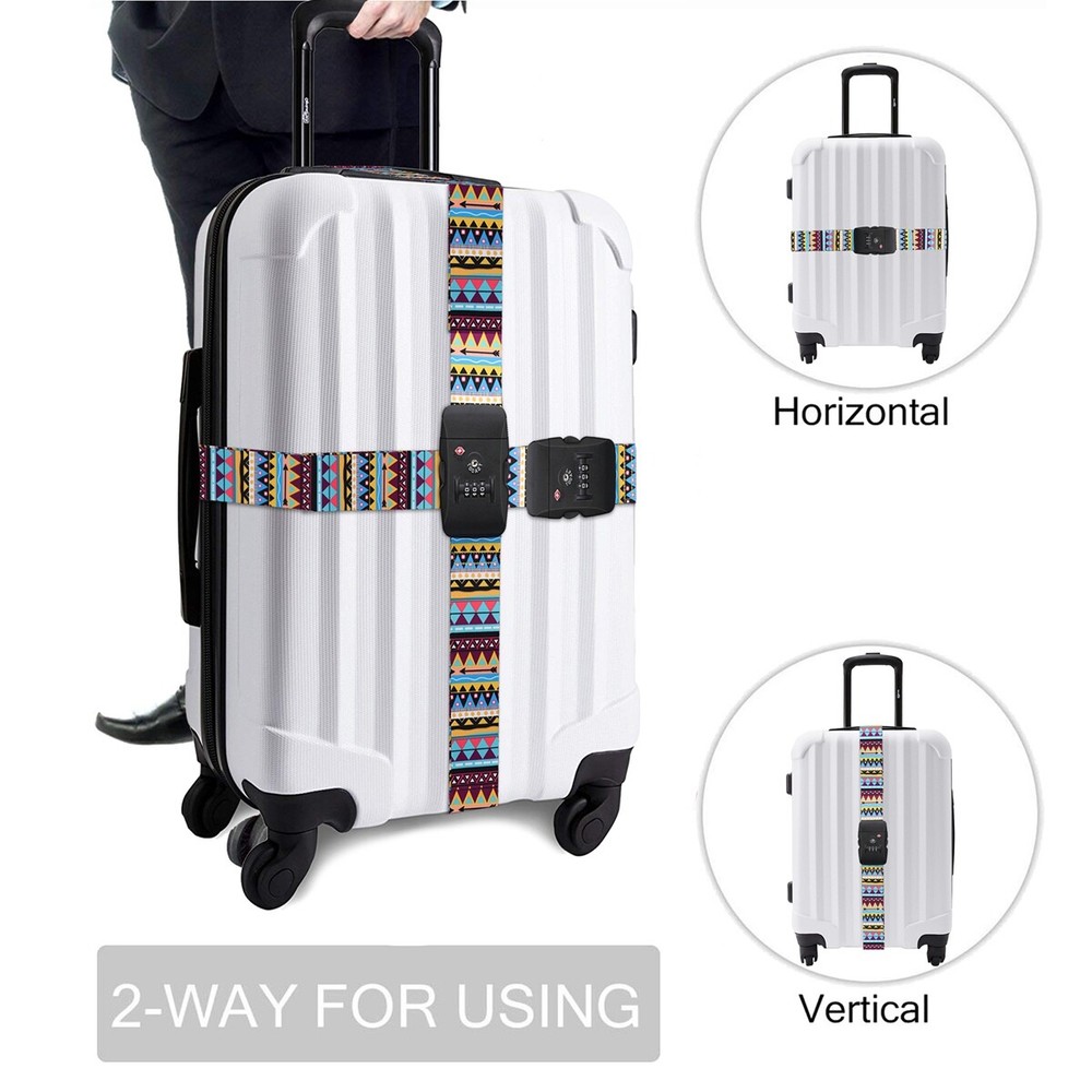 Secure TSA Password Customs Code Lock Travel Luggage Strap Suitcase Baggage Belt