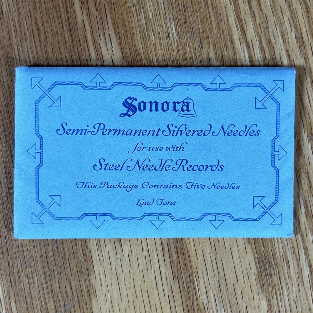 Antique Sonora Silvered Needles Phonograph Needle Package Unopened Original