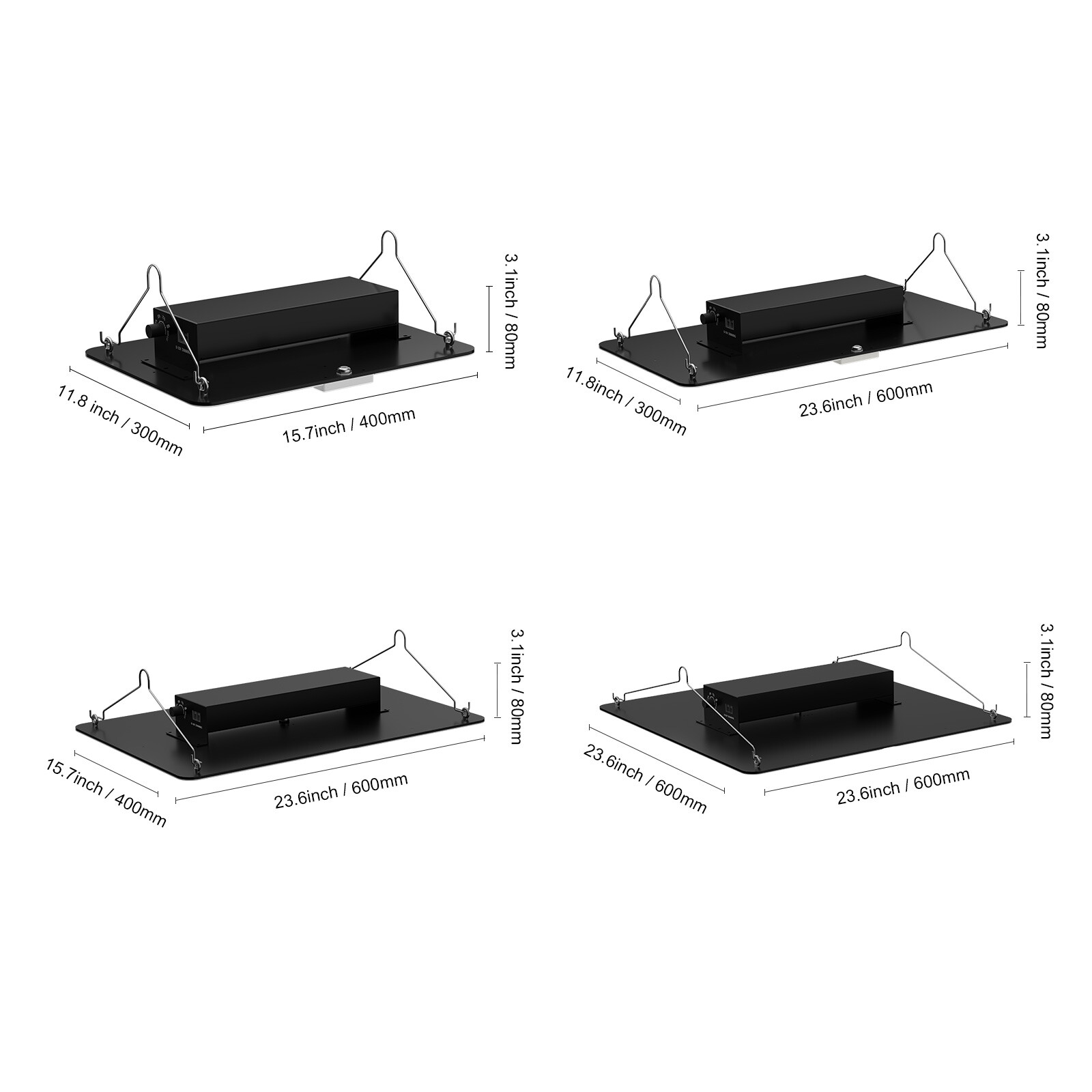 VEVOR 150W/200W/300W/400W LED Grow Light Greenhouse Growing Light Full Spectrum