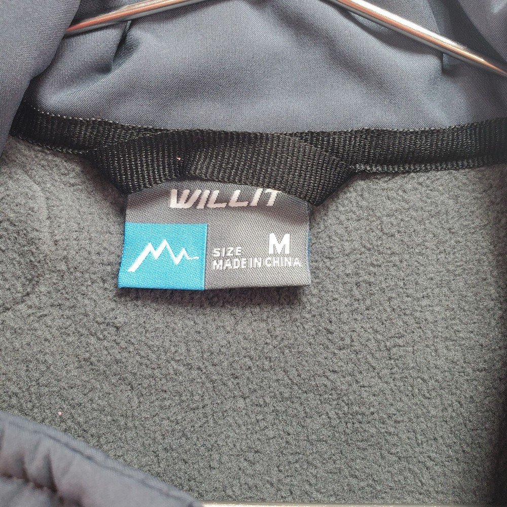 Willit Golf Vest Men's Medium Gray Polyester Stretch Fleece Softshell Full Zip