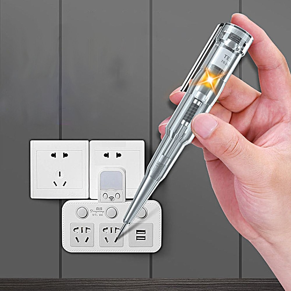 70-250V Responsive Electrical Tester Pen Bright led Light＆Waterproof DC TL