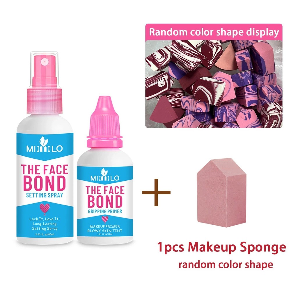Long Lasting Primer & Setting Spray Duo – Hydrating Smudge Proof Makeup Fixer No