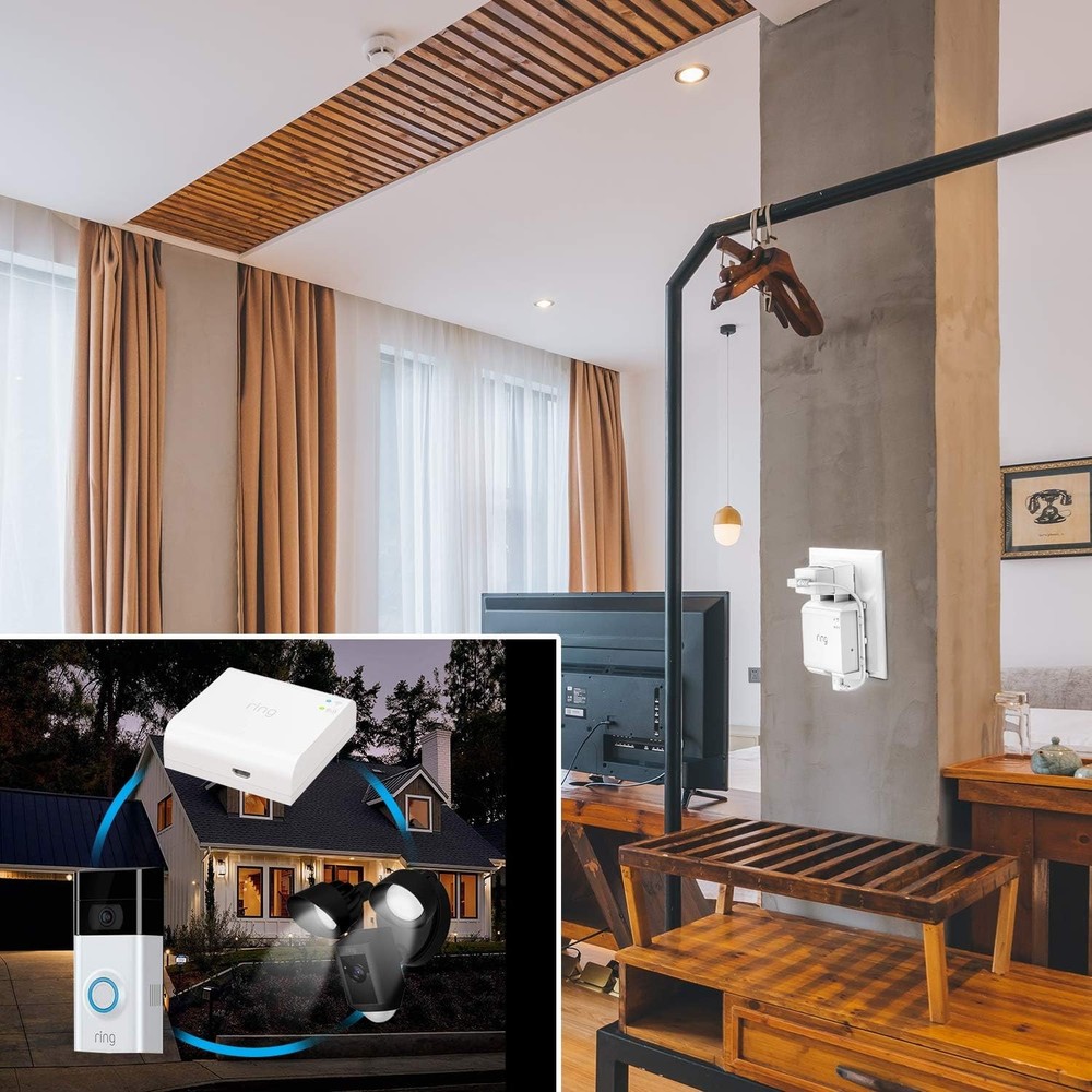 HOLACA Outlet Wall Mount for Ring Smart Lighting Bridge,Easily Be White