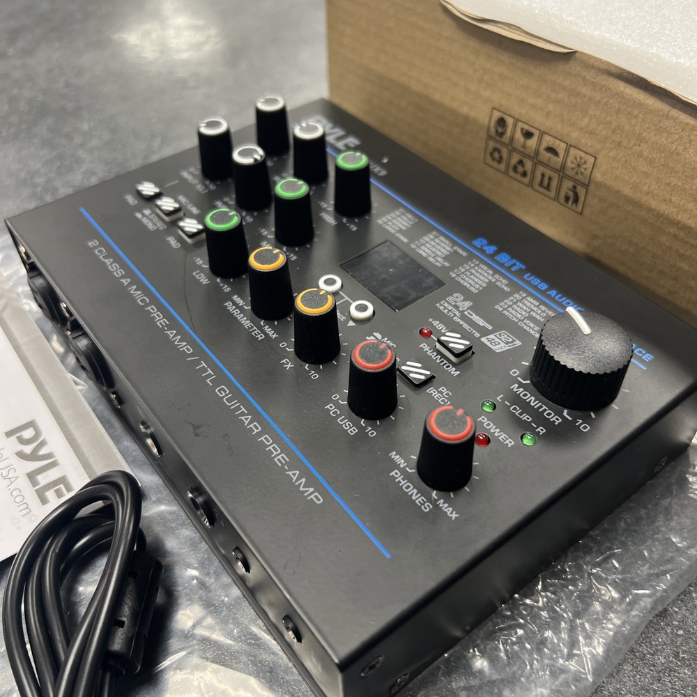 Pyle PMUX9 Mixer 24 Bit USB Audio Interface Professional