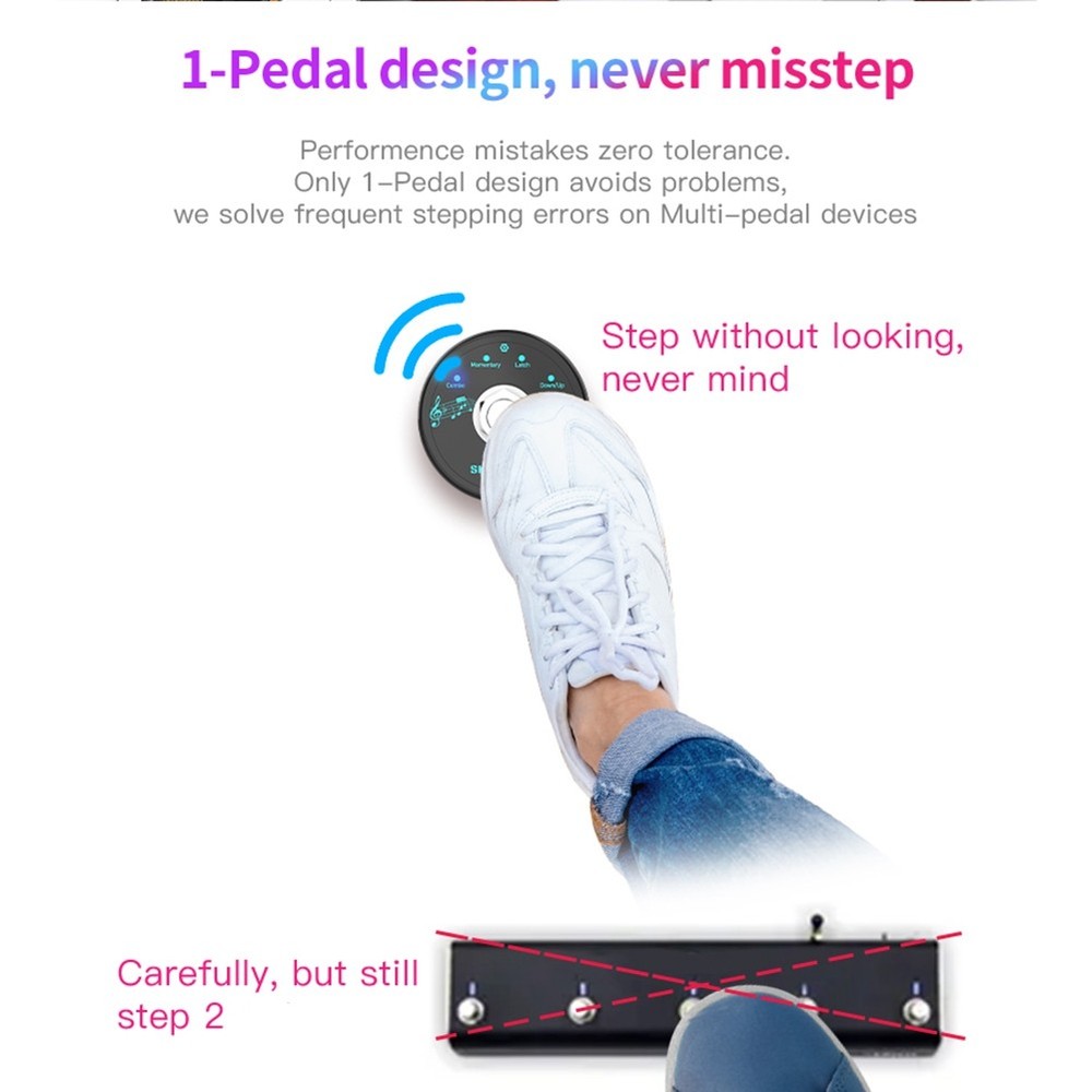 Bluetooth 5.1 MIDI Controller Pedal MIDI System K6Q32652