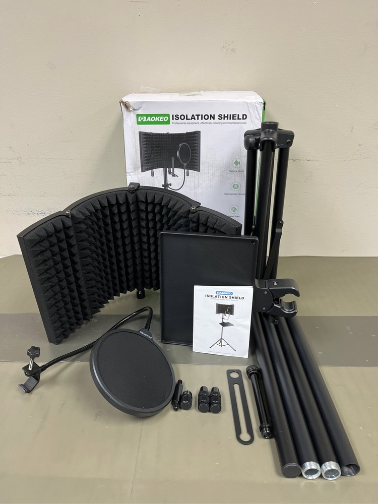 Professional Studio Recording Microphone Isolation Shield, Pop Filter,High densi