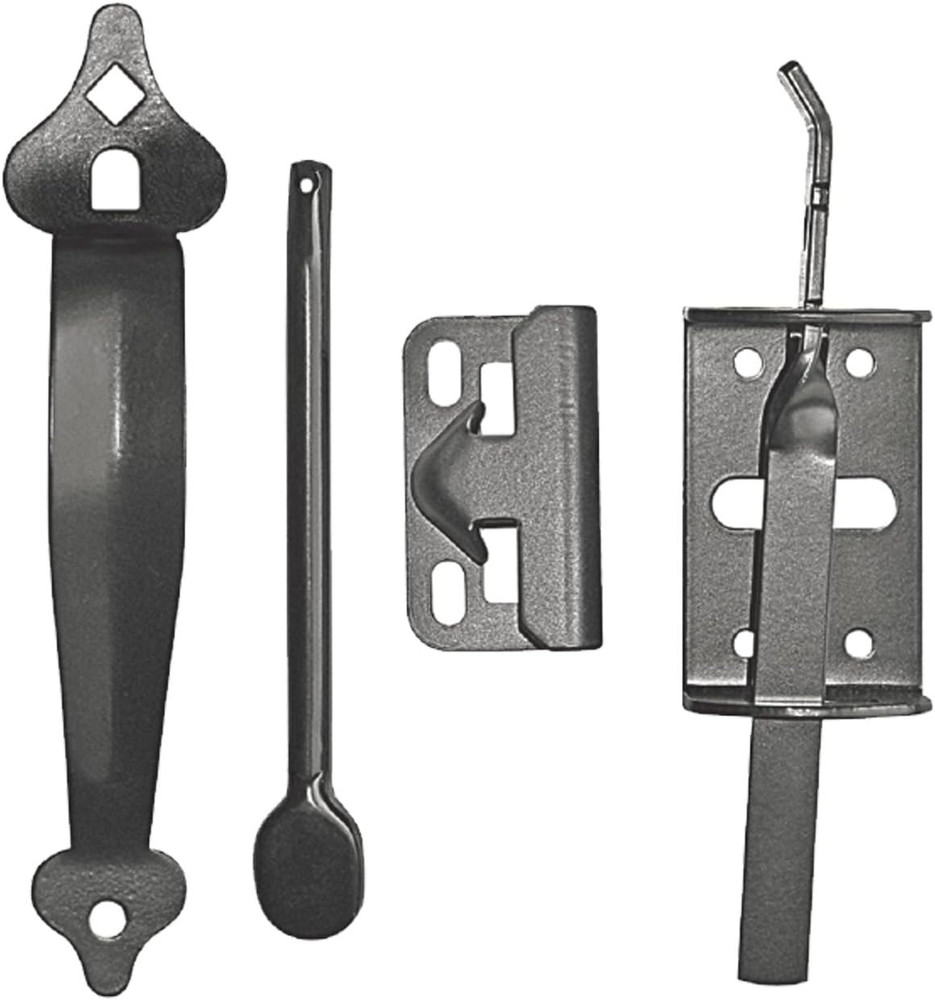 Black Galvanized Steel 6" Thumb Latch - Gate Hardware