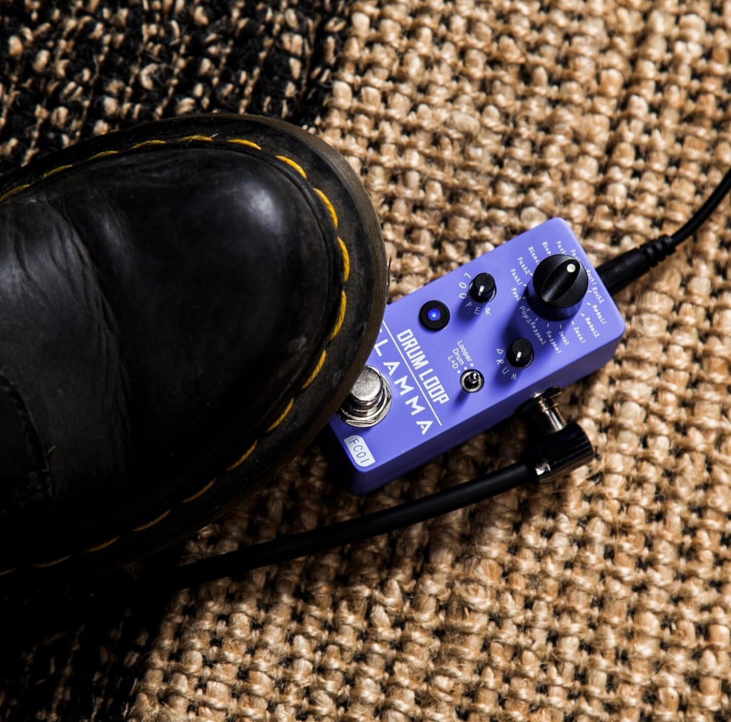 FLAMMA FC01 2in1 Drum Machine Phrase Loop Pedal 16 Drum Groove 20 Minutes Looper