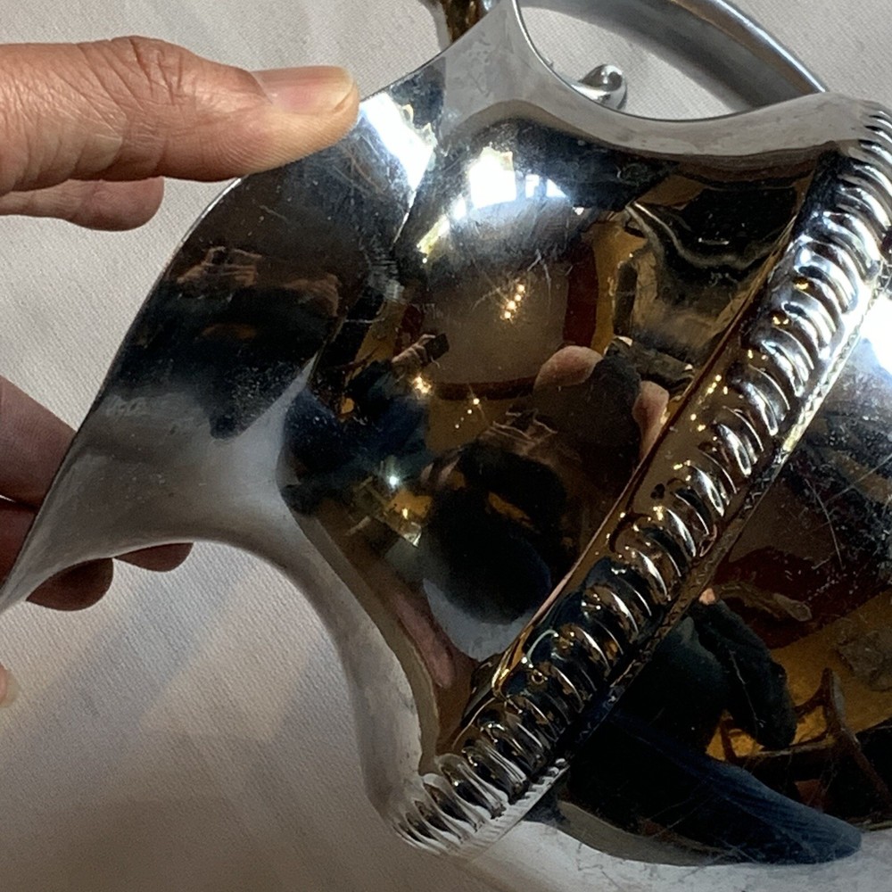 VINTAGE WATER PITCHER WITH HANDLE- CHROMIUM LB PLATED