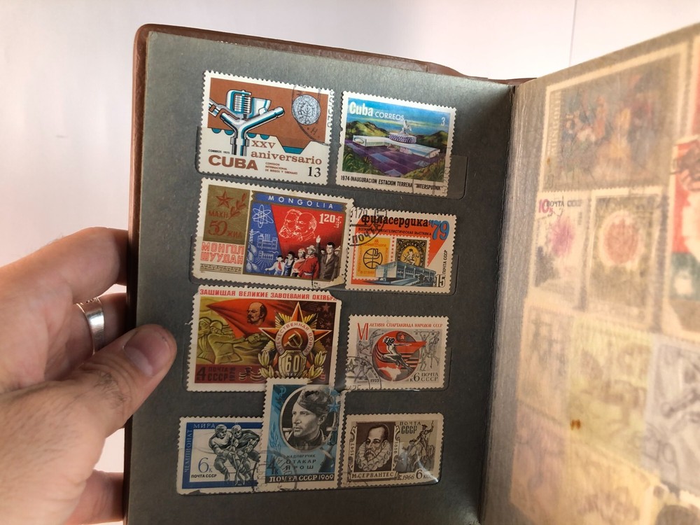 Large album of stamps of the USSR more than 120 pcs. , cool stamps USSR