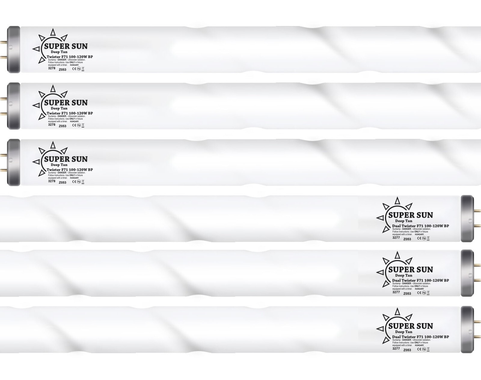 Super Sun Twister Dual Face & Body Tanning Lamp Kit F71T12 100W - Bronzing Bulbs