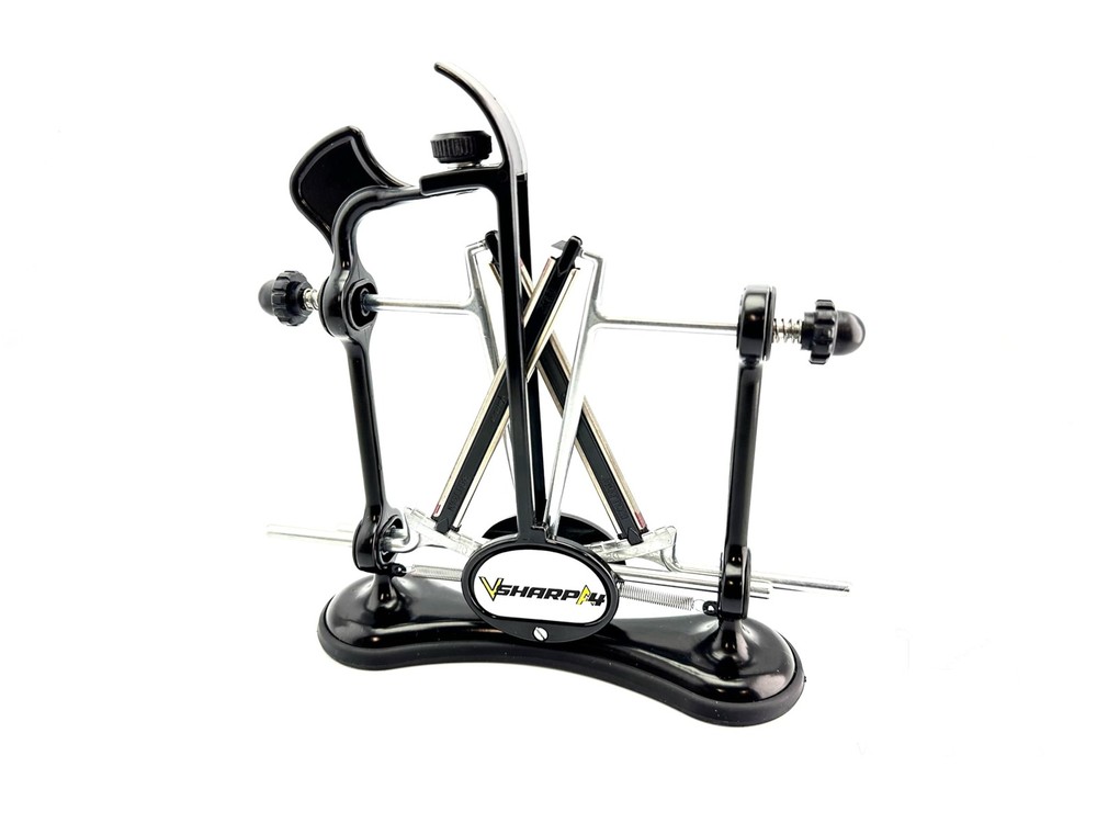 Knife Sharpener Adjustable Angles Diamond Rods Metal Frame Warthog A4 V-Sharp