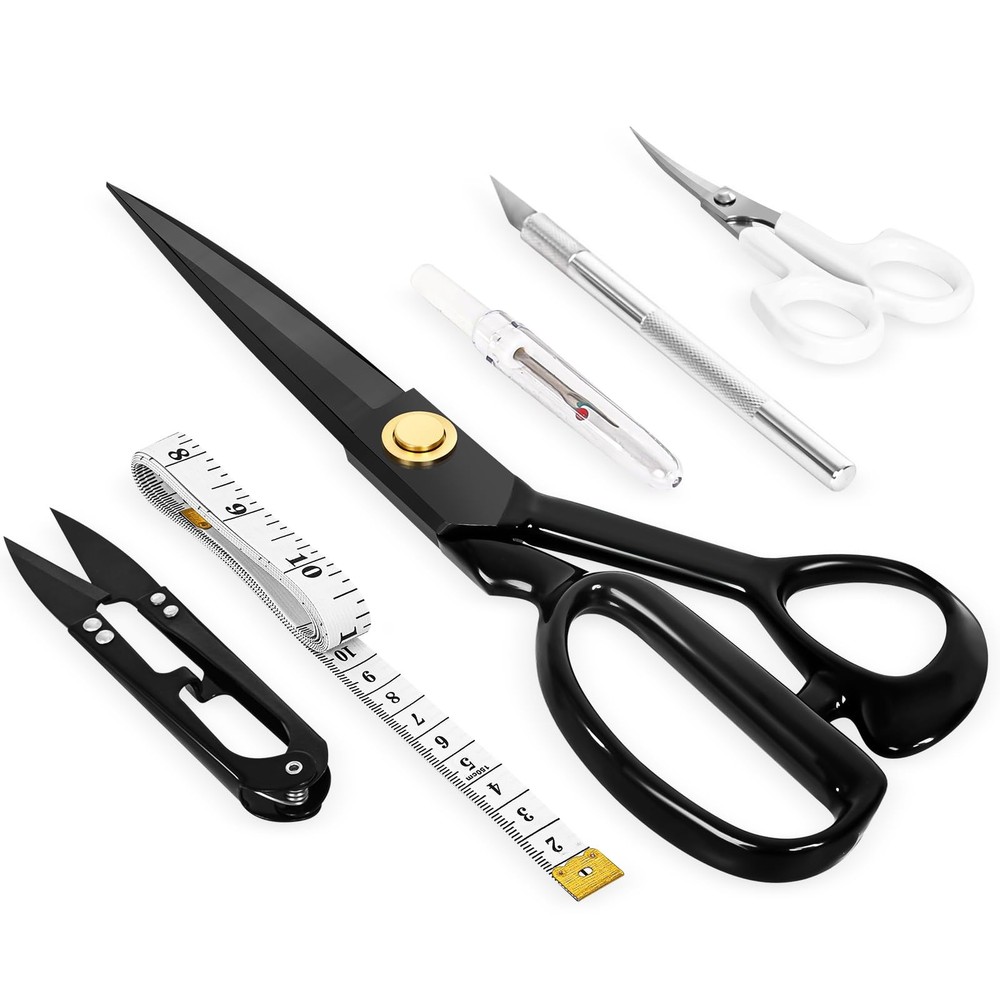 Professional Tailor Scissors 8 Inch - Fabric Scissors Heavy Duty, Sharp Sewing