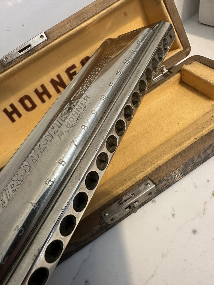 Hohner The 64 Chromonica 4 Octaves Harmonica Professional w/ Case - Untested