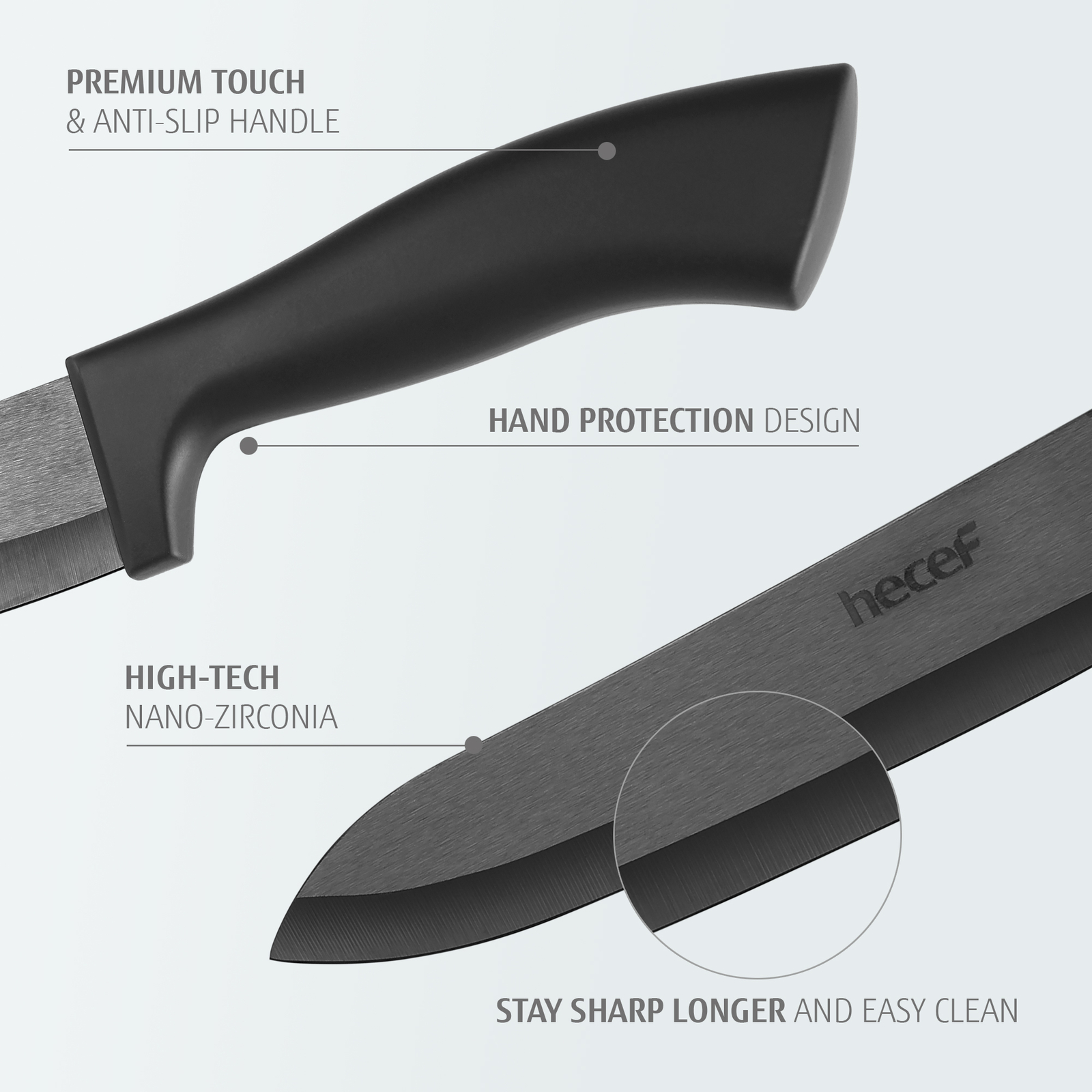 3PCS Ceramic Knife Set Sharp NonStick Blade Chef Knife,Utility KnifeParing Knife