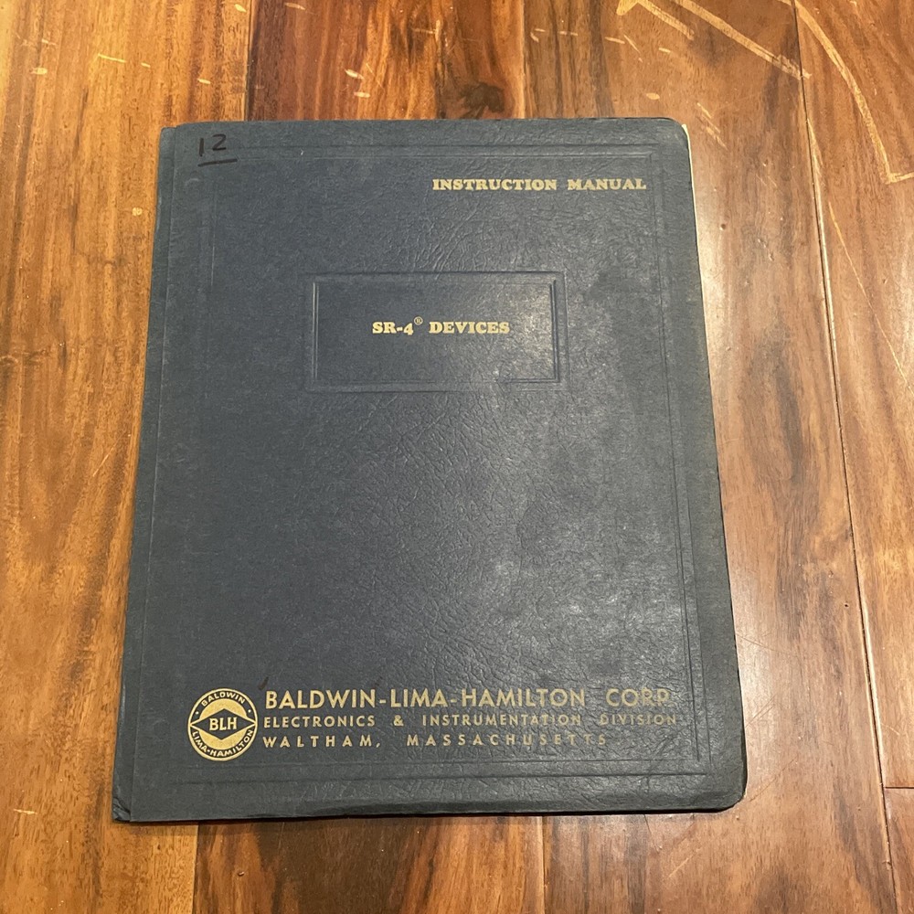 BLH PSBR-50 Devices SR-4 Switching, Balancing & Recording System Manual