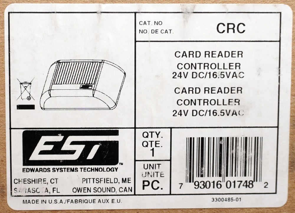 New Edwards EST CRC Card Reader Controller