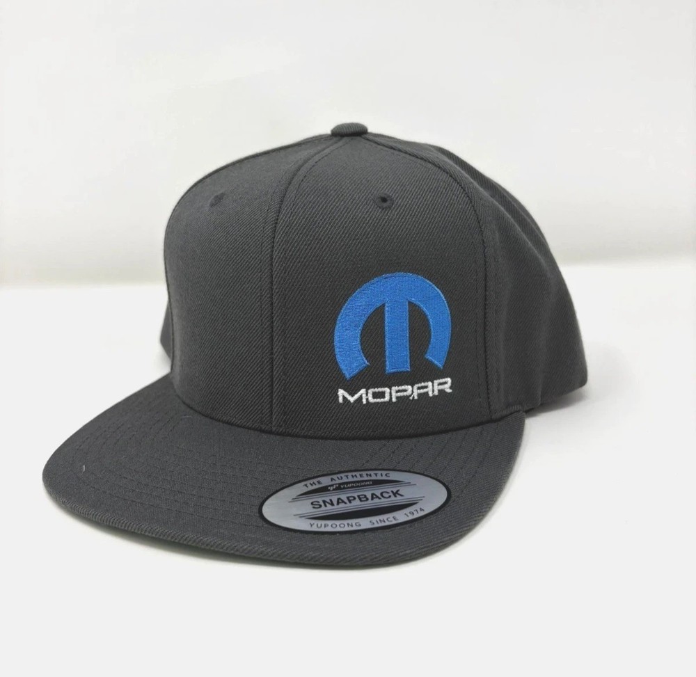Mopar hat cap flat bill snapback Dodge Hemi srt RT gray