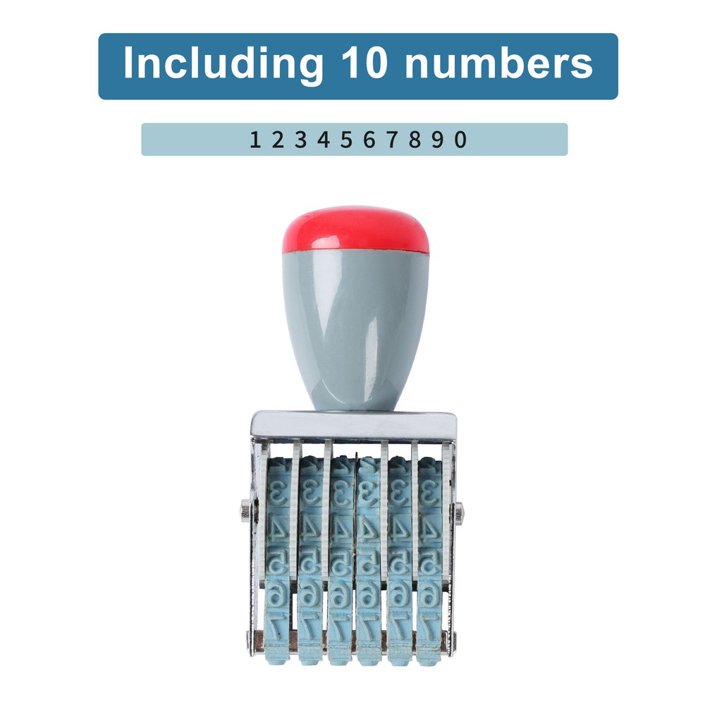 6 Digits Number Roller Stamps Multi-Function DIY Scrapbooking Numbering Stamp