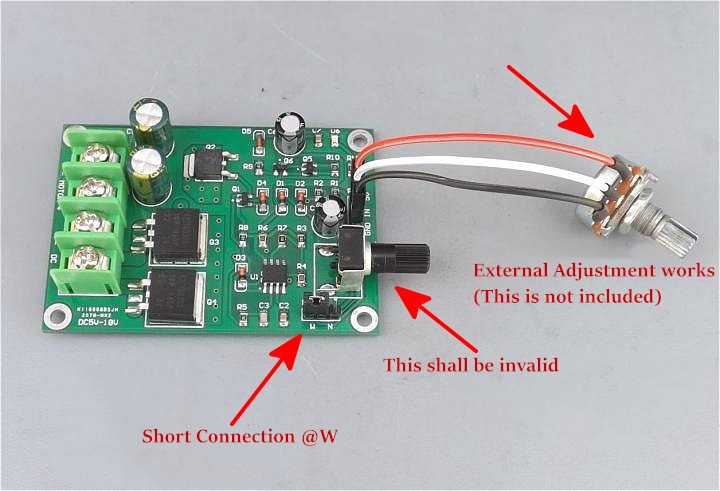 DC 5-18V PWM Motor Speed Controller Board Module  Adjustment Potentiometer