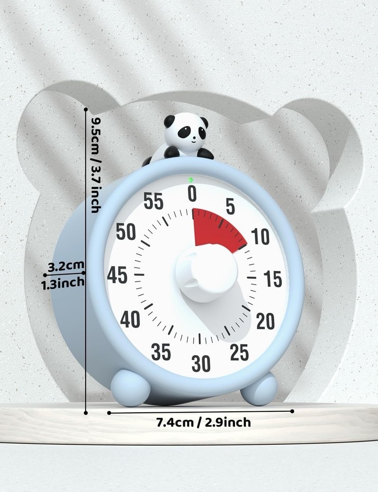 Visual Timer 60 Minute Countdown Silent Rechargeable Time Management Clock