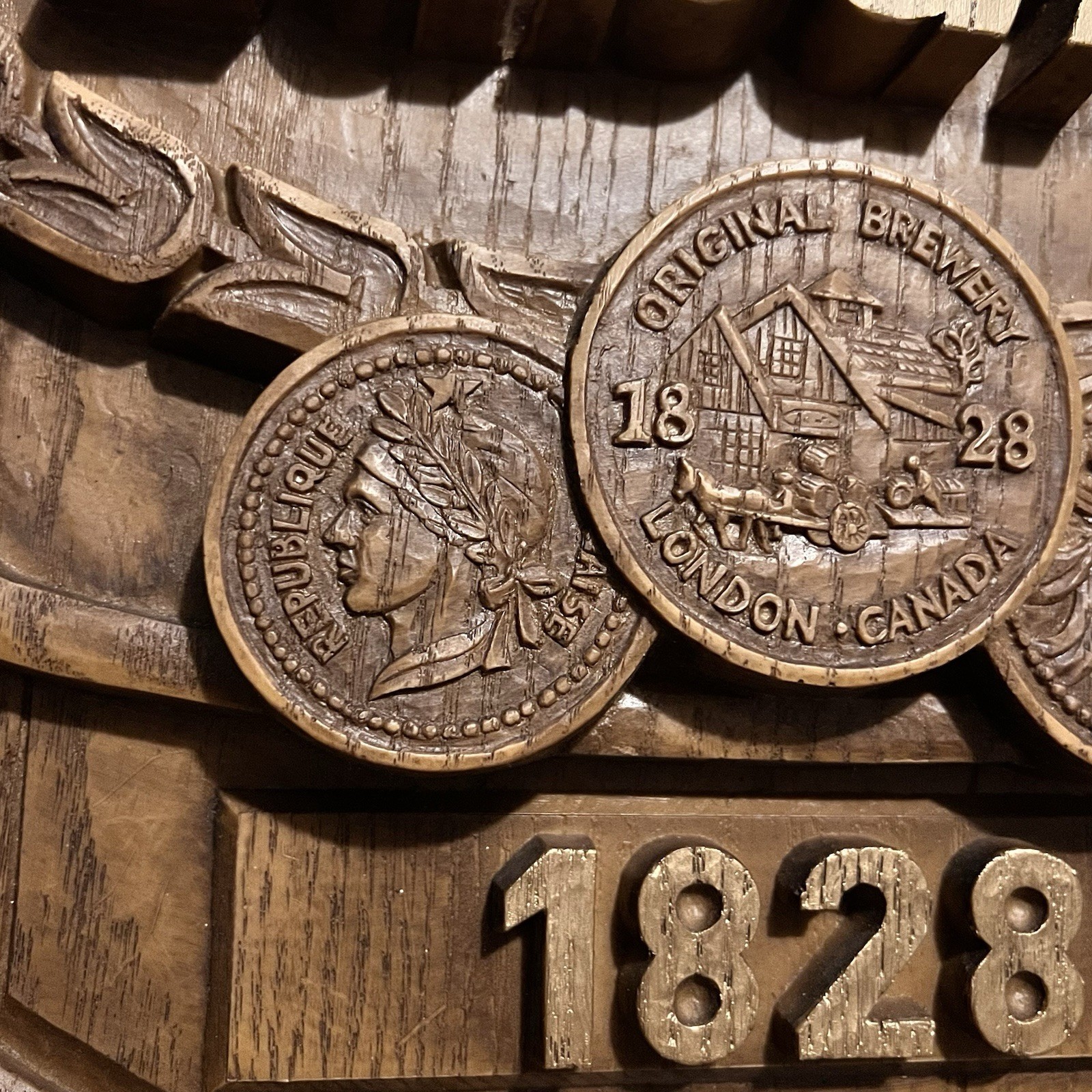 Labatt’s Beer Barrel Wall Sign 19” Vintage 3D Canadian Brewery Bar Decor