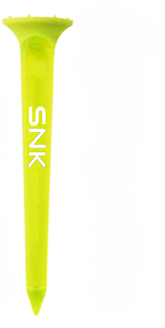 SNK Golf Tees (8 Pack) – Virtually Unbreakable Plastic – Long Drive - Yellow