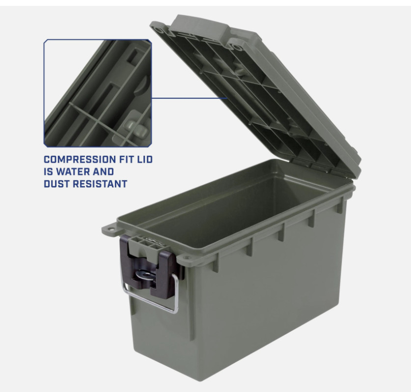 12626 Ammo Storage Box Stackable .30 Cal Field Boxes Water and Dust Resistant...