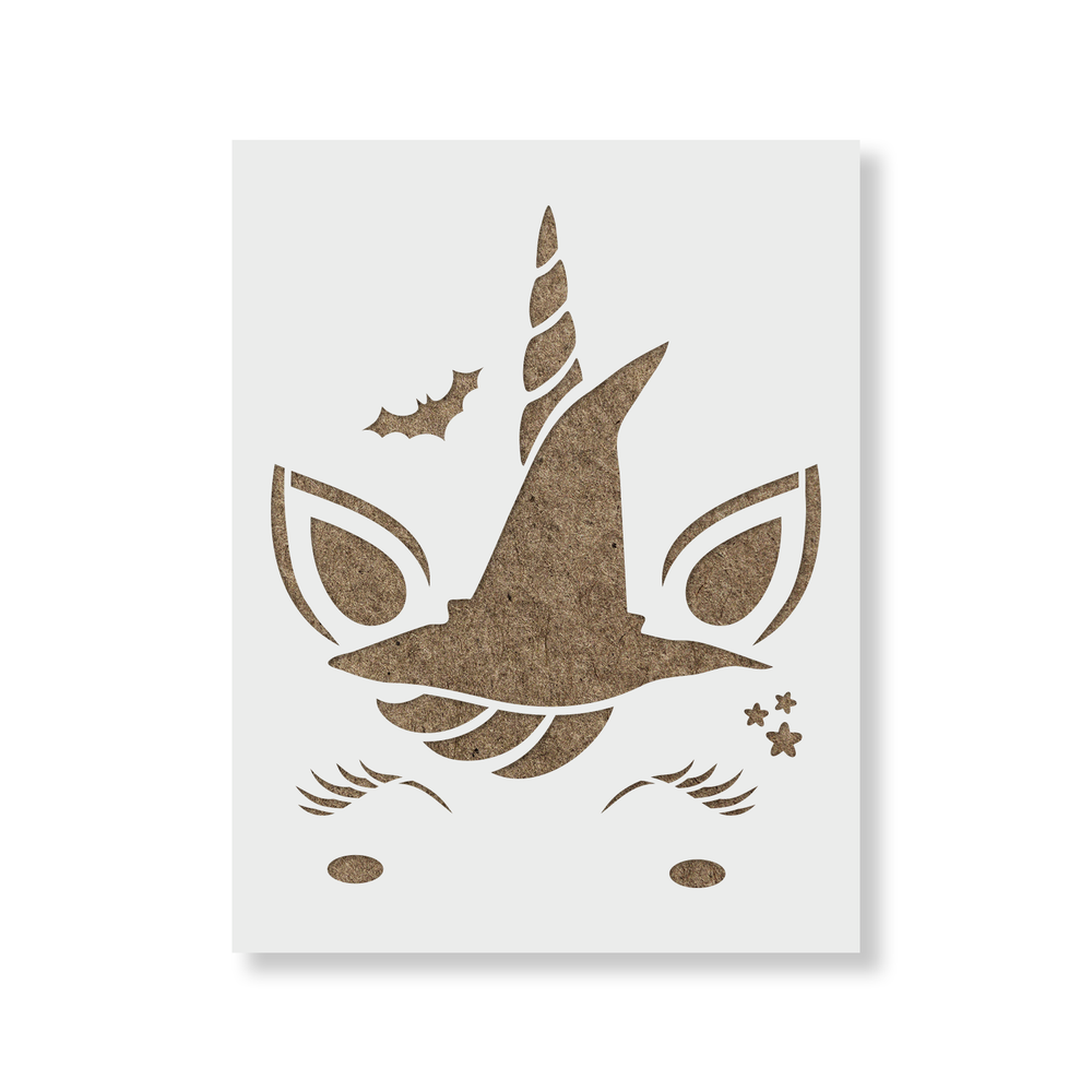 Unicorn Halloween Stencil - Durable & Reusable Mylar Stencils