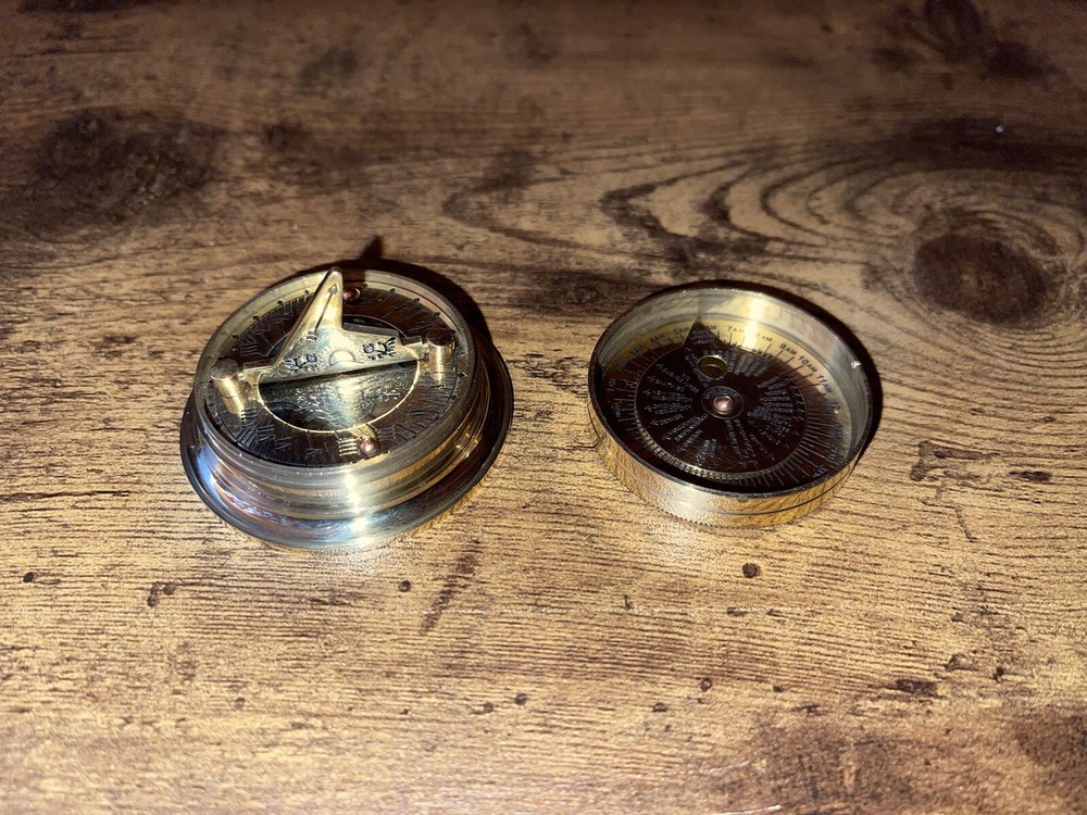 Brass Sundial - 2” - Vintage - Unique!