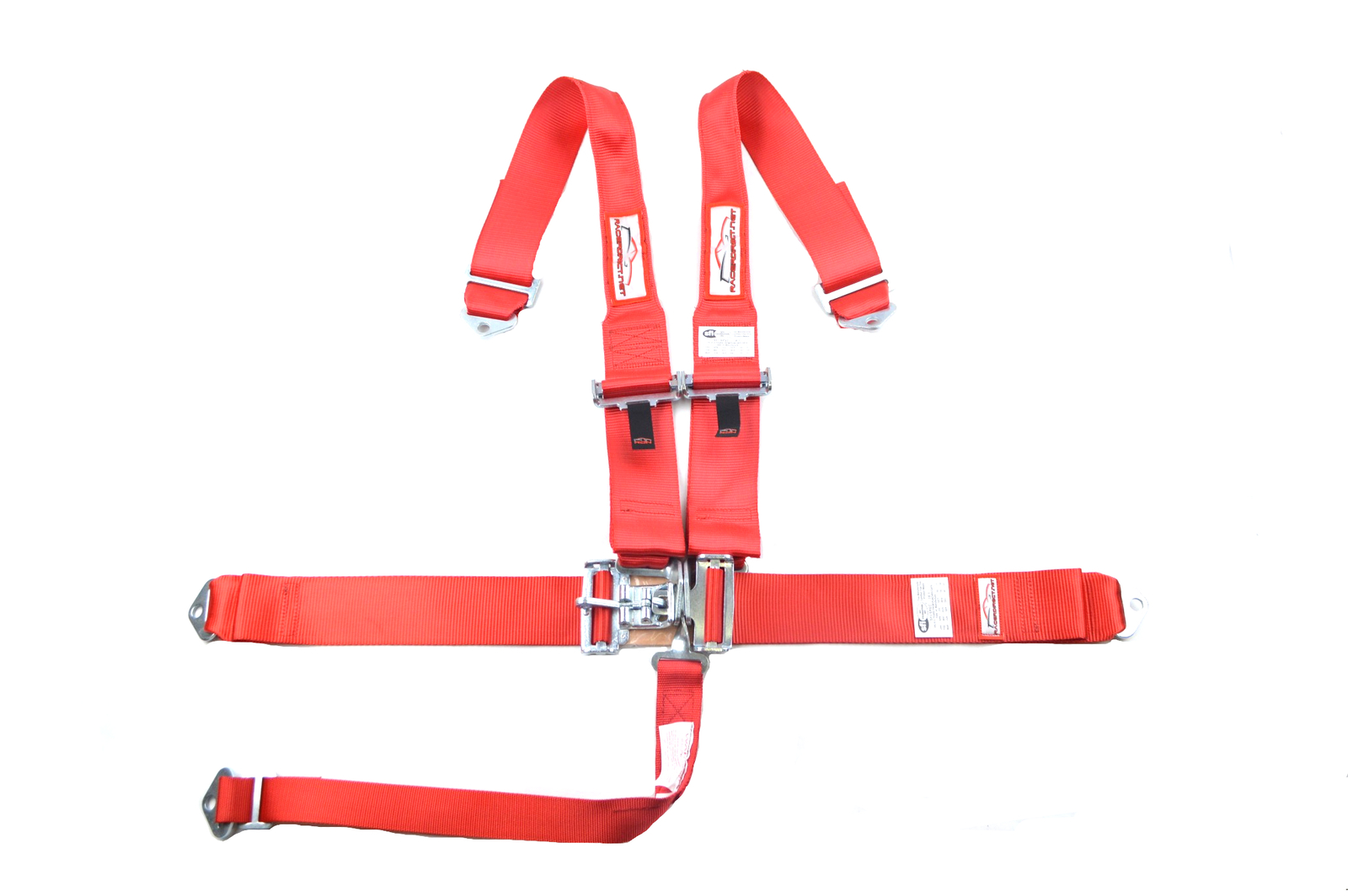 RACE HARNESS RACERDIRECT SFI 16.1 RED ROLL BAR MOUNT SEAT BELT