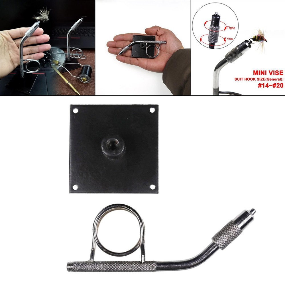 Fly Tying Vise Tools Stainless steel Fly Tying Tool Adjustable Clamp Compact