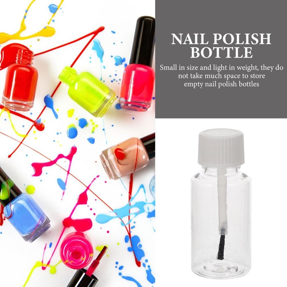 8 Pieces Small Empty Nail Varnish Bottles with Brush for Nail