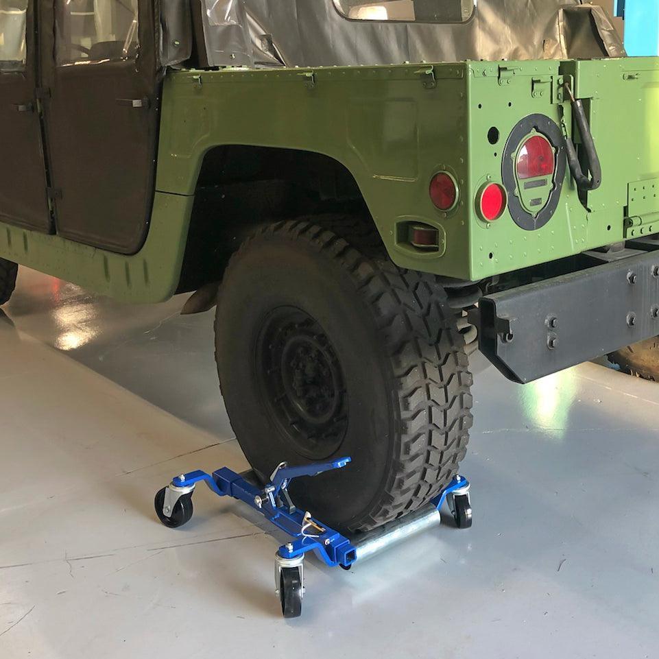 Jackco 1500 LB 12.5” Wheel Car Positioning Dolly -Ratcheting (4 Pack with Stand)