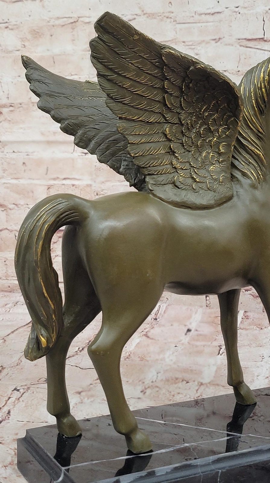 Bronze Pegasus Unicorn Statue – Mythical Winged Horse Sculpture Signed Numbered