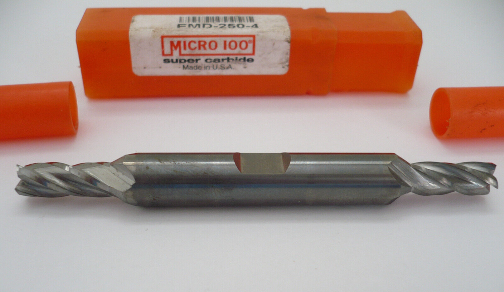 Micro 100 Double End Super Carbide EMD-250-4 145R in Case