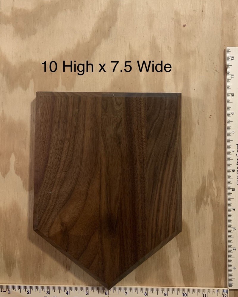 Solid Black Walnut Antler Mount Plaque.