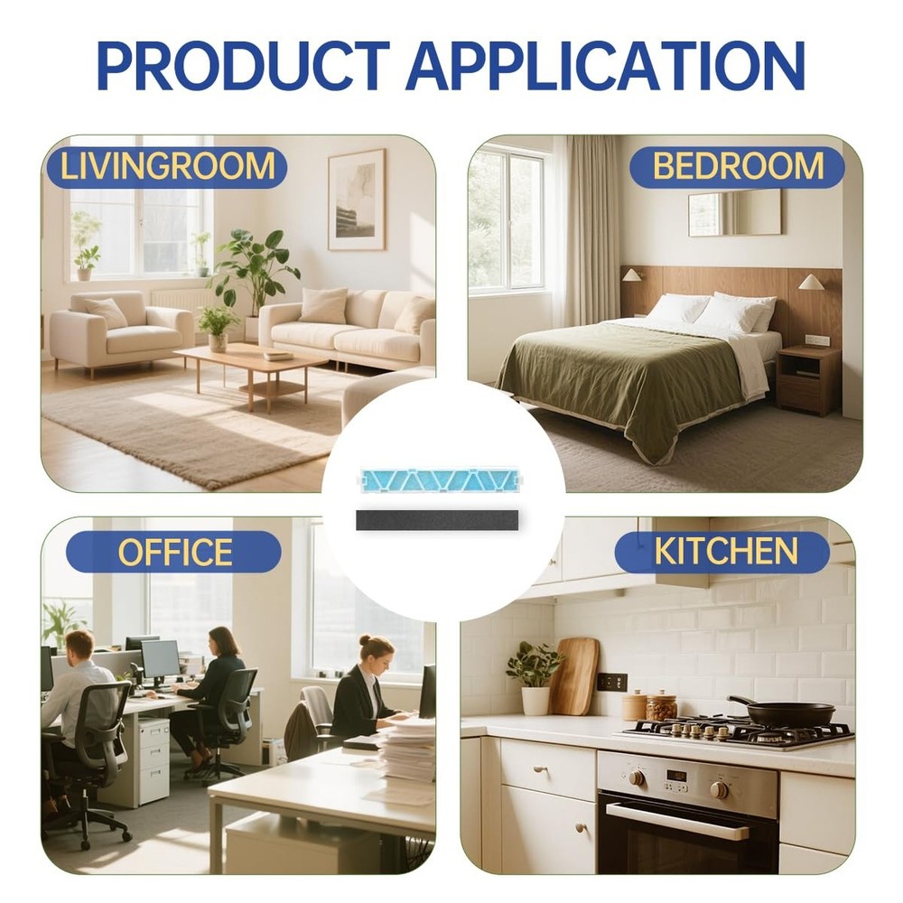 6-Pack MAC-408FT-E Replacement Filter and 6-Pack Carbon Filter Compatible with M