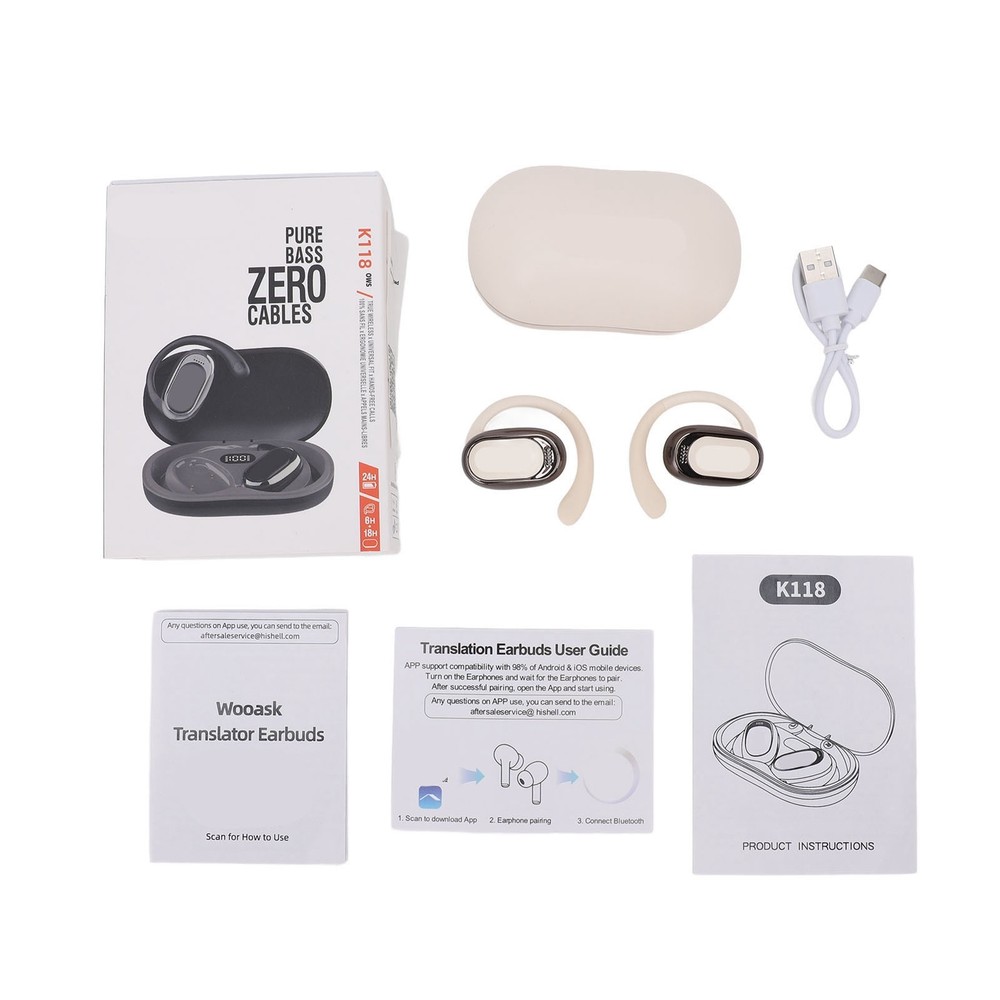 Translator Device 144 Languages Earbuds Long Distance Connection