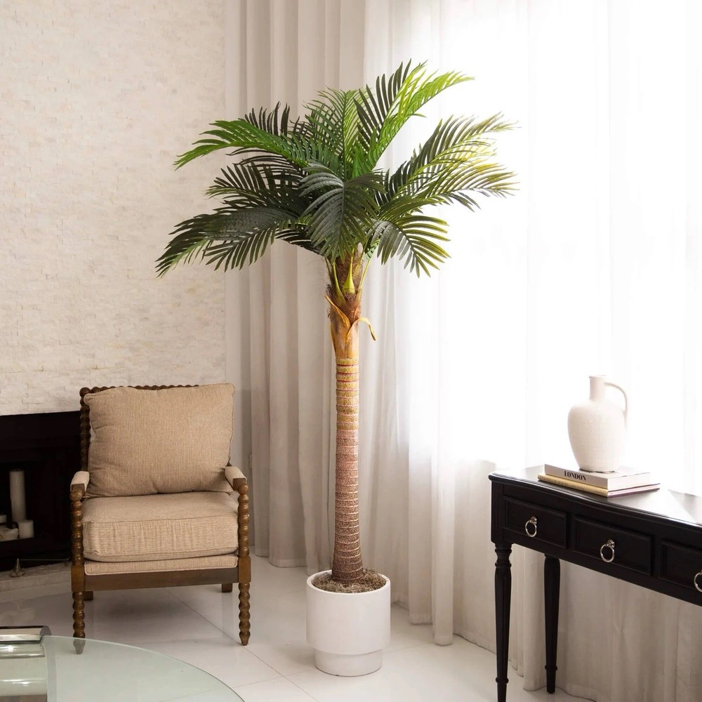 7’ Artificial Coconut Palm Tree. Retail $194