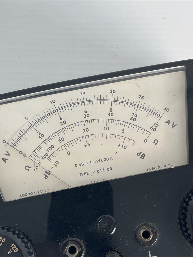 Phillips Type P 817 00 Analog Multimeter. Tested & Working With Testers.