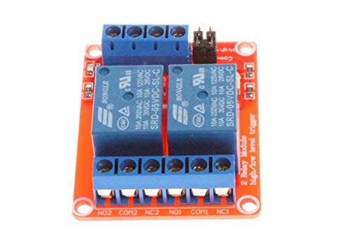 9V 2-Channel Relay Module High Low Level Trigger with Optocoupler DC 9V Red