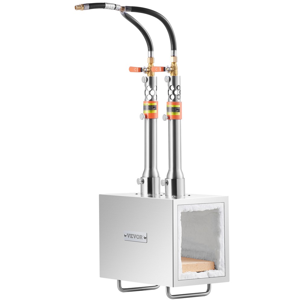 VEVOR Portable Propane Forge 2 Burner Farrier Forge 2600℉ Knife Metal Square