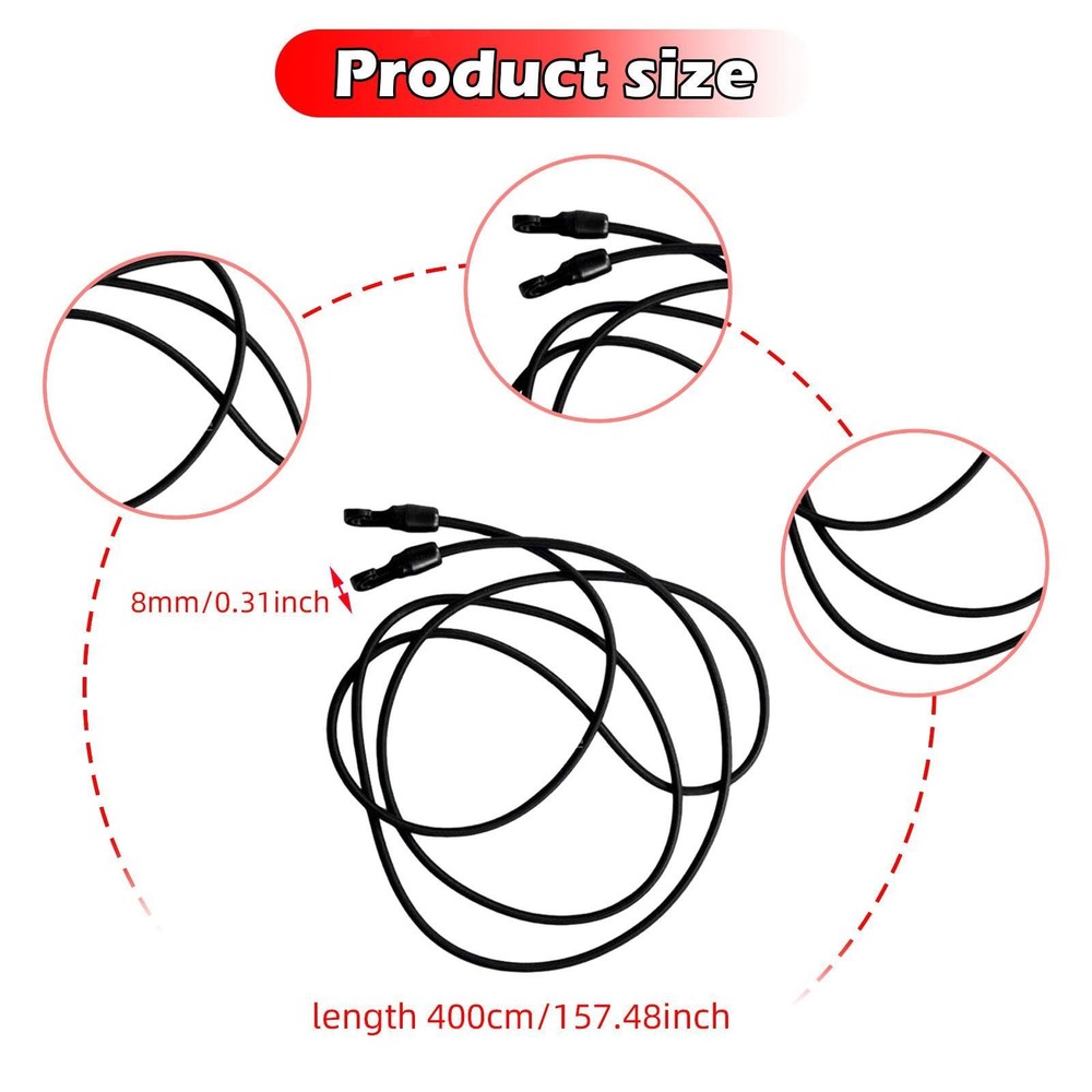 Rowing Machine Pull Belt Practical for Body Building Gym Length 4M Easy to Use