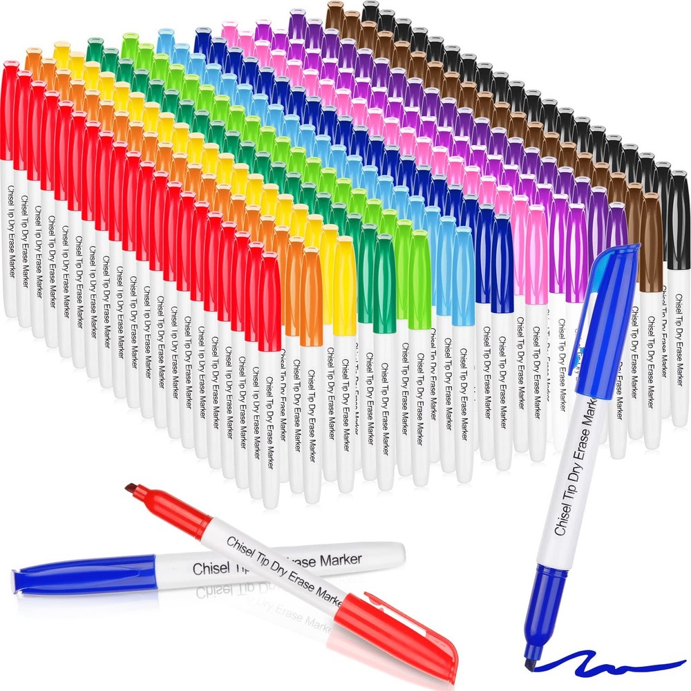 Sepamoon 240 Pack Dry Erase Markers Bulk Assorted Colors Chisel Tip Whiteboard M