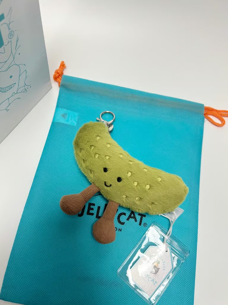Jellycat Amuseable Green Sour Pickle Plush Toy - Cute Soft Collectible Doll NWT