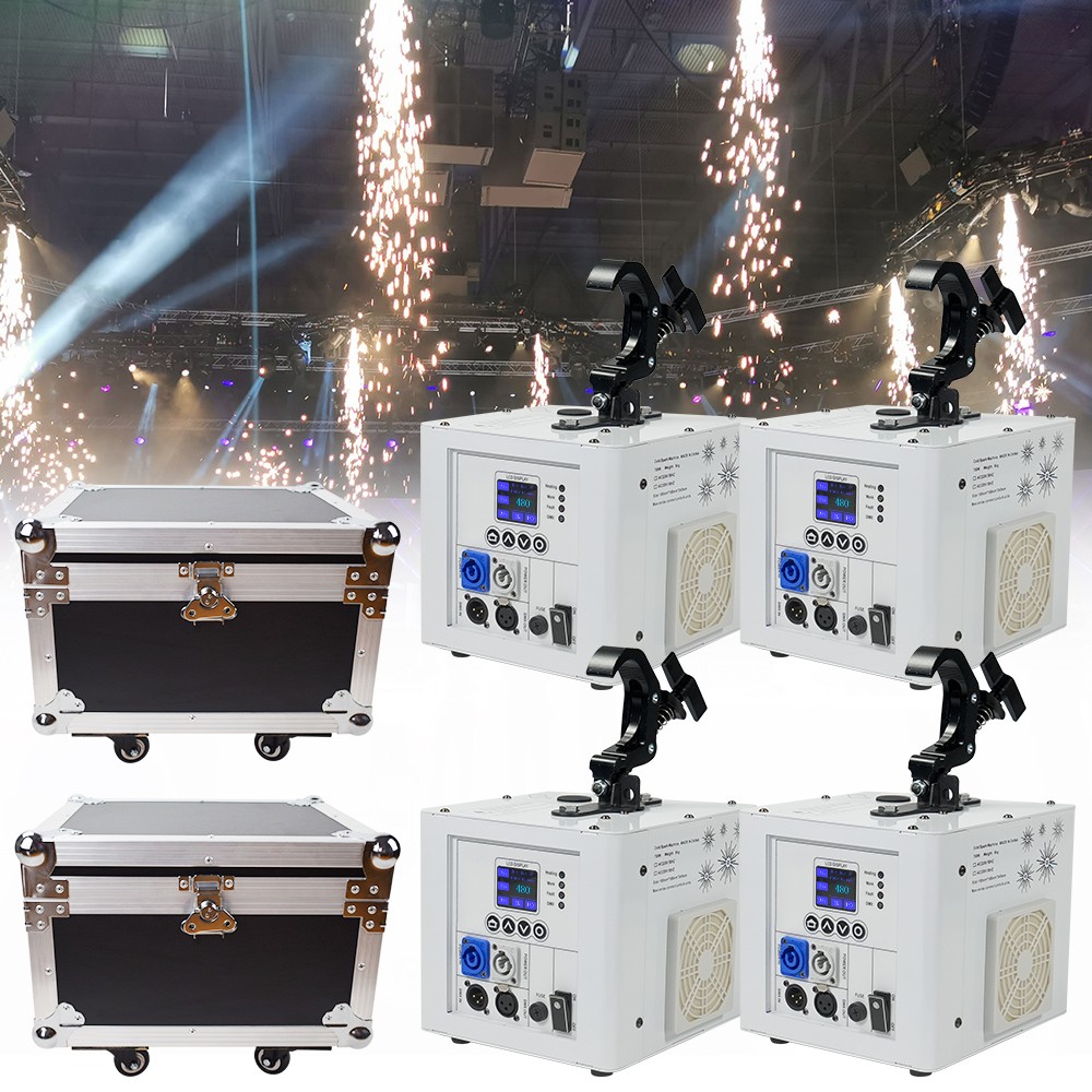 4Pcs 800W Waterfall Cold Spark Machine Spray Down Stage Effect Wedding Events