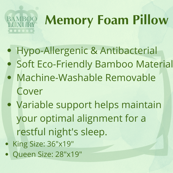 Bamboo Luxury - Variable Fill Memory Foam Pillow